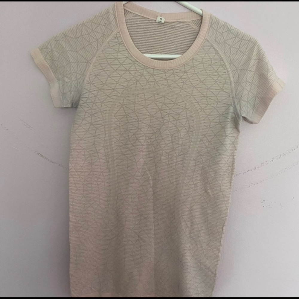 Lulu Lemon Athletica Pink Short Sleeve Top